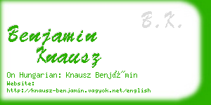 benjamin knausz business card